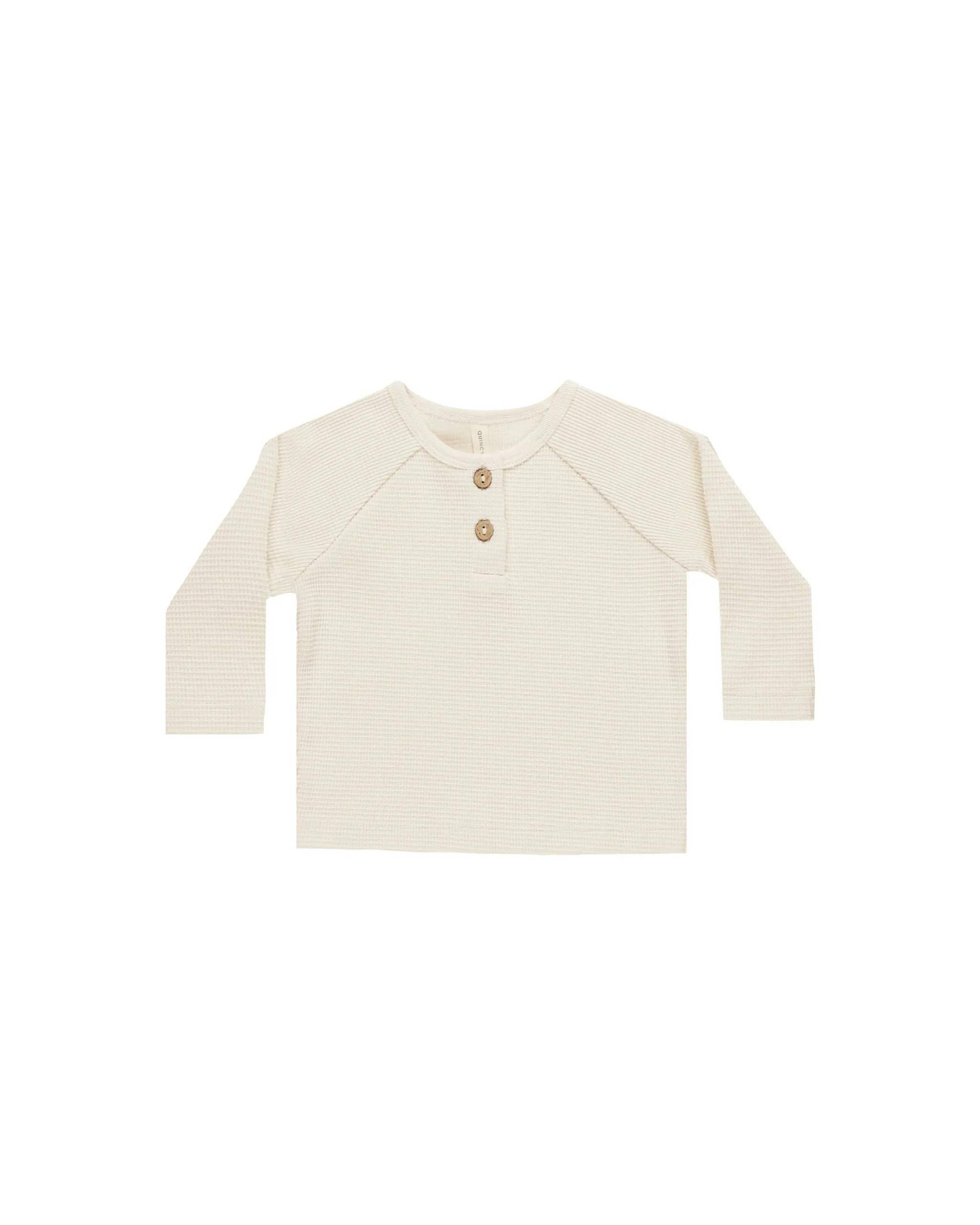 Natural Henley Knit Top