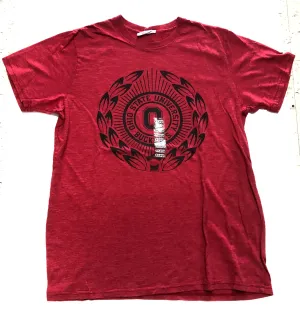 Ohio State Buckeyes J. America Red Circular Adult Shirt