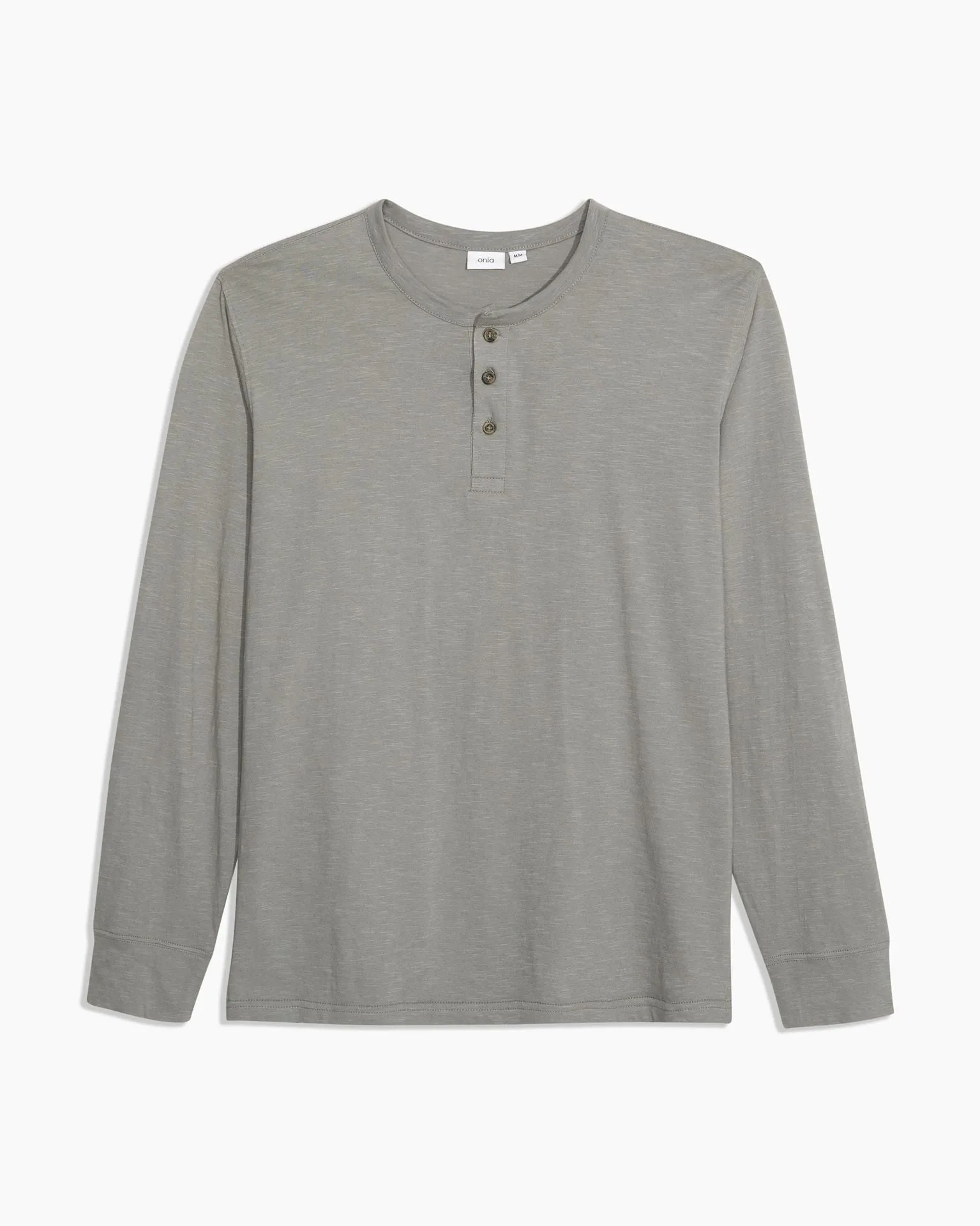 Onia Washed Slub Long-Sleeve Henley