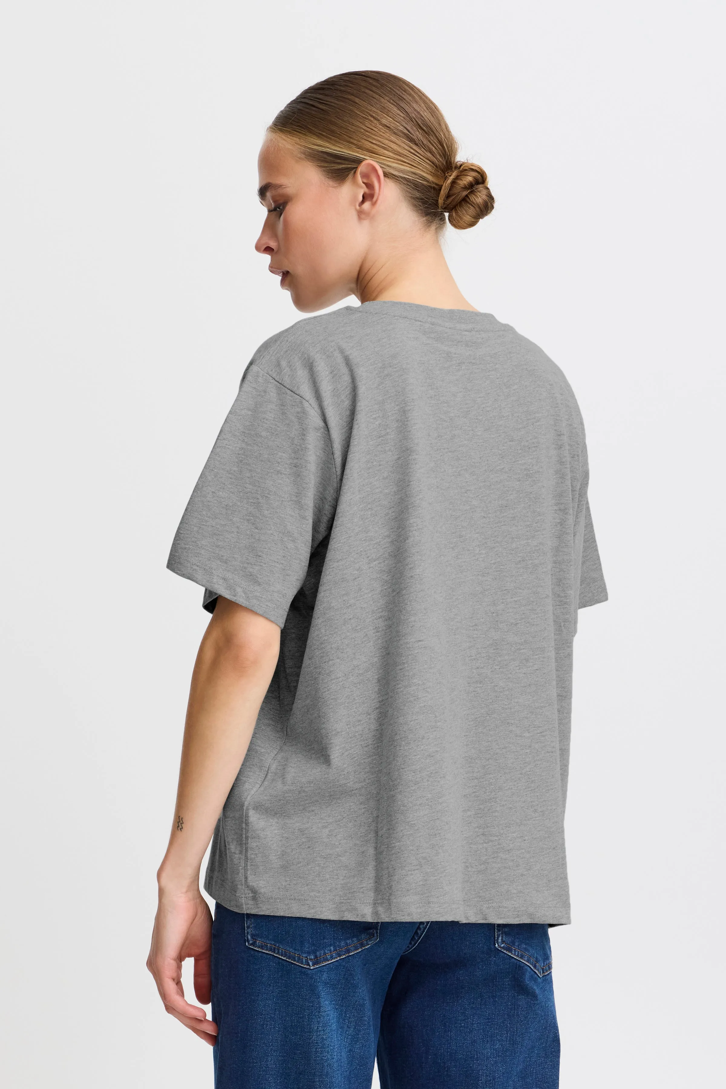 Palmer Loose T-Shirt in Grey Melange