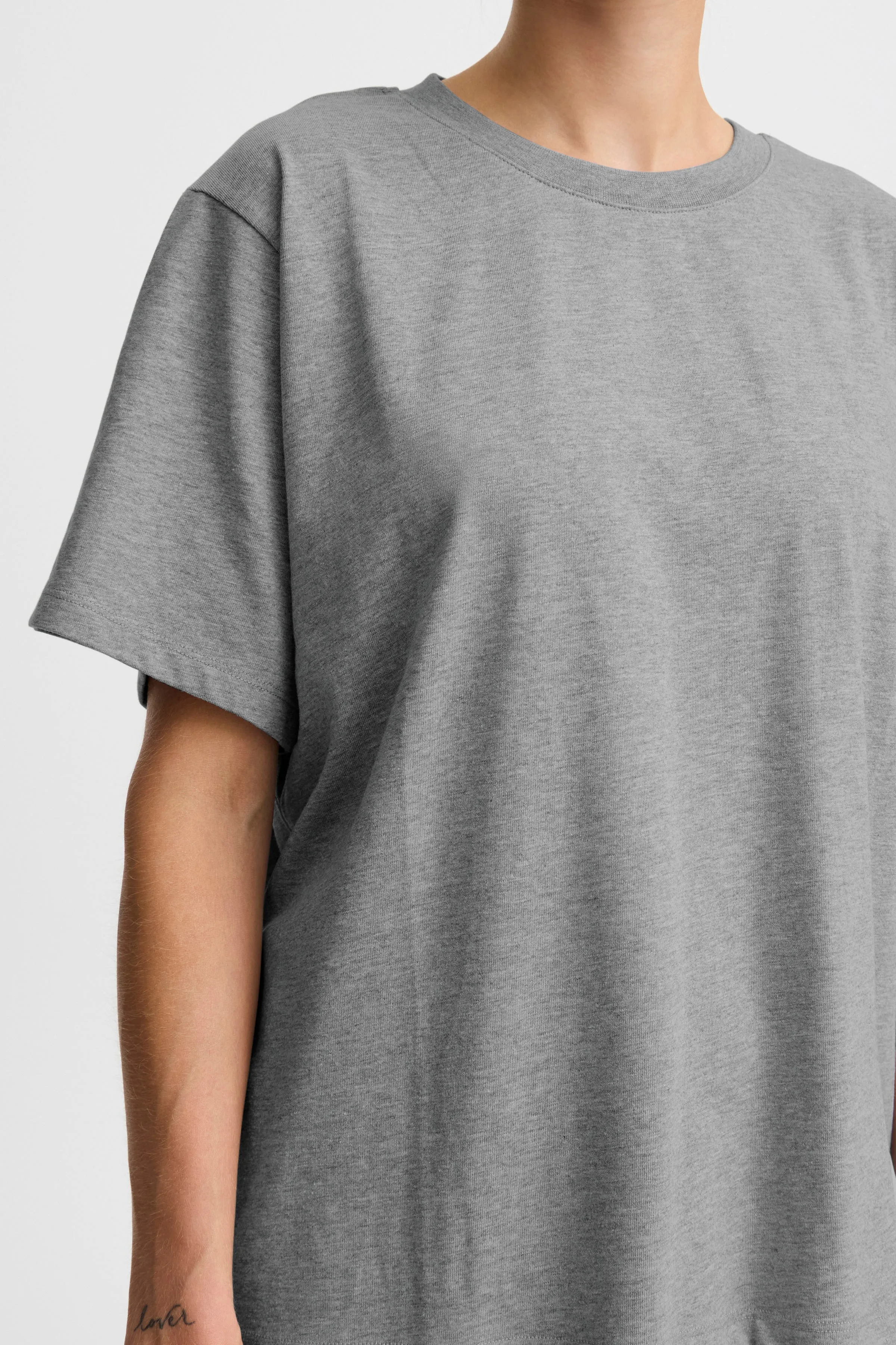 Palmer Loose T-Shirt in Grey Melange
