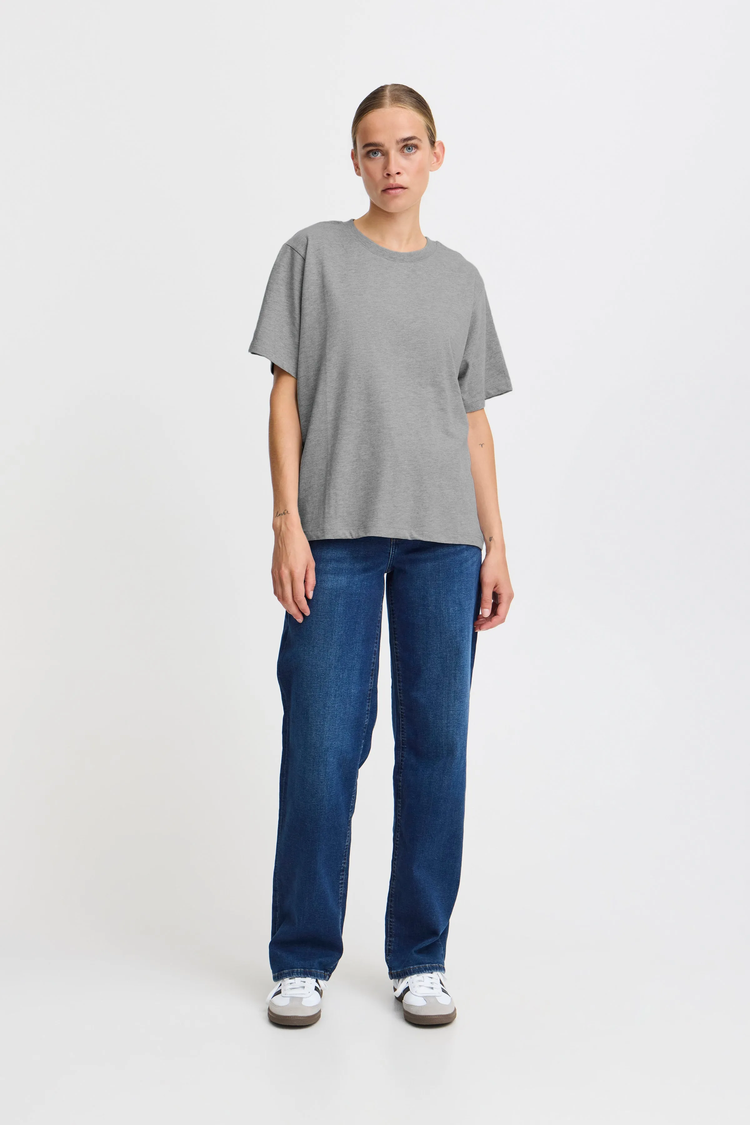 Palmer Loose T-Shirt in Grey Melange