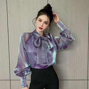 Pearlescent Chiffon Shirt Design