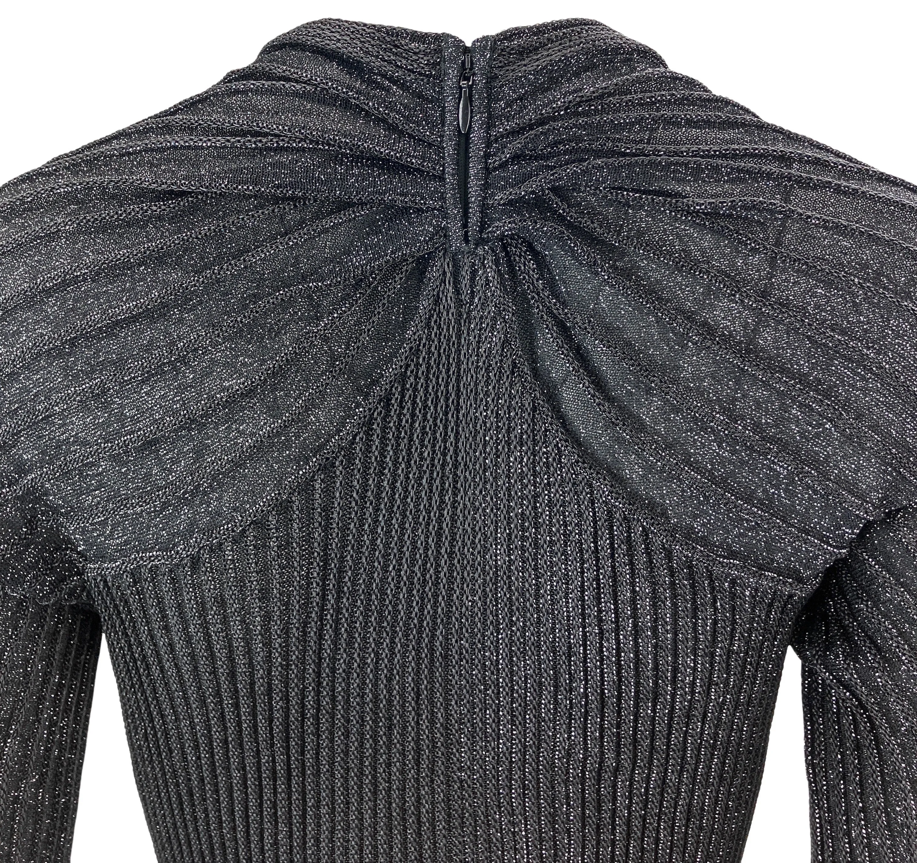 Proenza Schouler Metallic Rib Sweater in Black