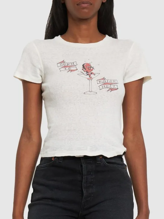 RE/DONE   90s Raise Hell printed cotton t-shirt 