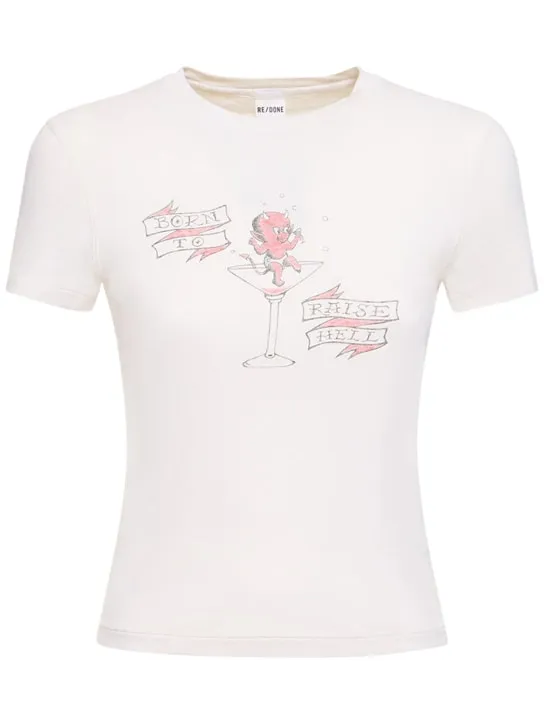 RE/DONE   90s Raise Hell printed cotton t-shirt 
