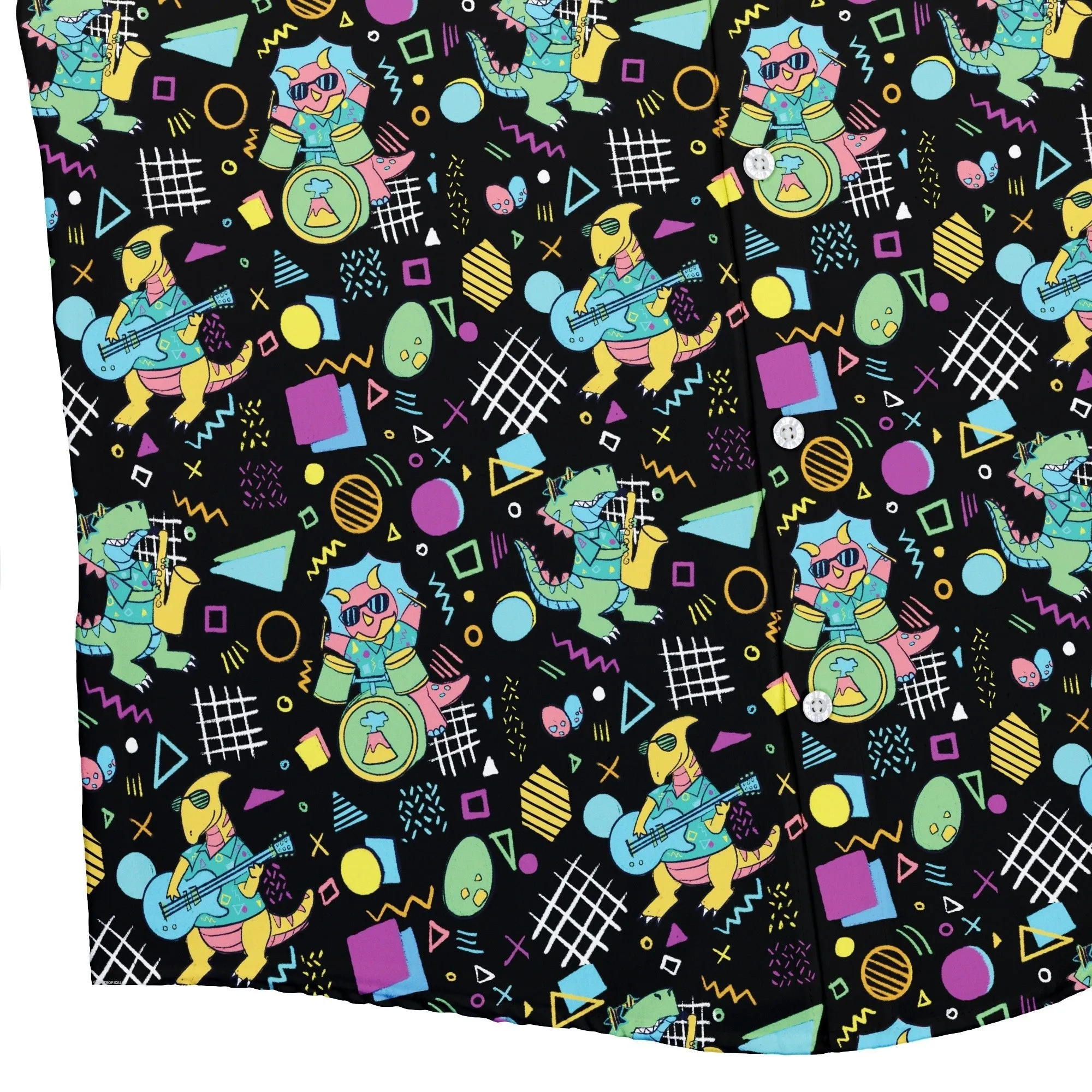 Rocking Dinosaurs Night Button Up Shirt
