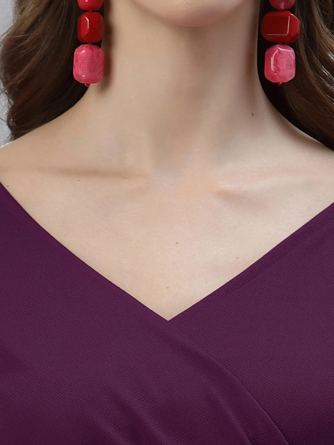 Royal Plum Fit and Flare Dress