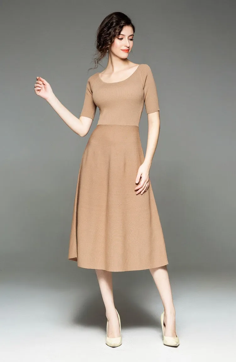 Short Sleeve Knit Dress