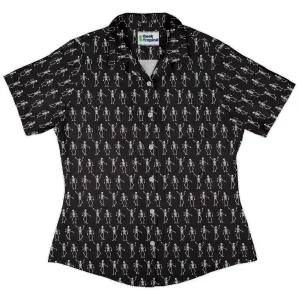 Skeleton Hanging Curvy Button Up Shirt
