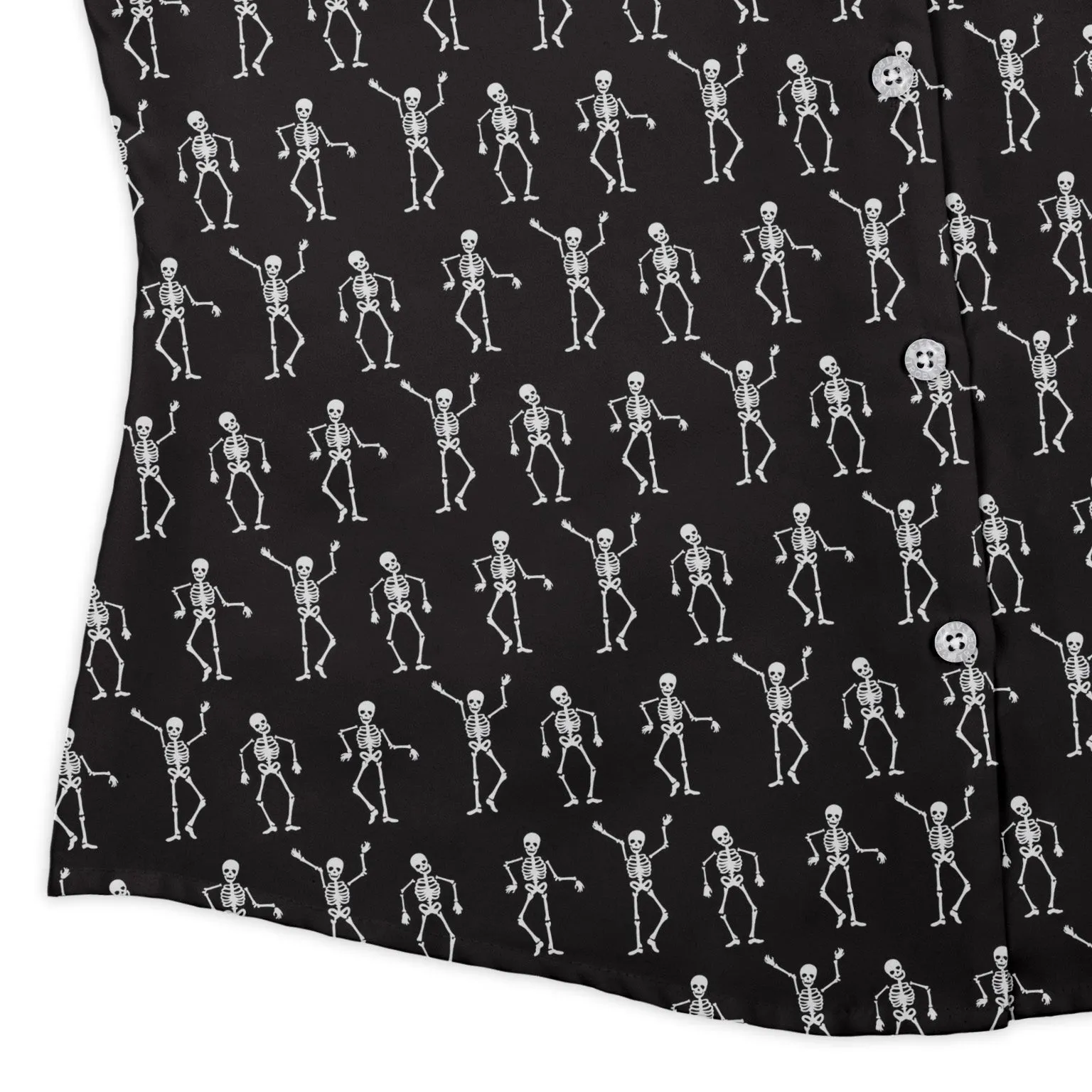 Skeleton Hanging Curvy Button Up Shirt