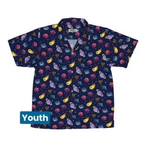 Space DND Dice Planets Youth Hawaiian Shirt