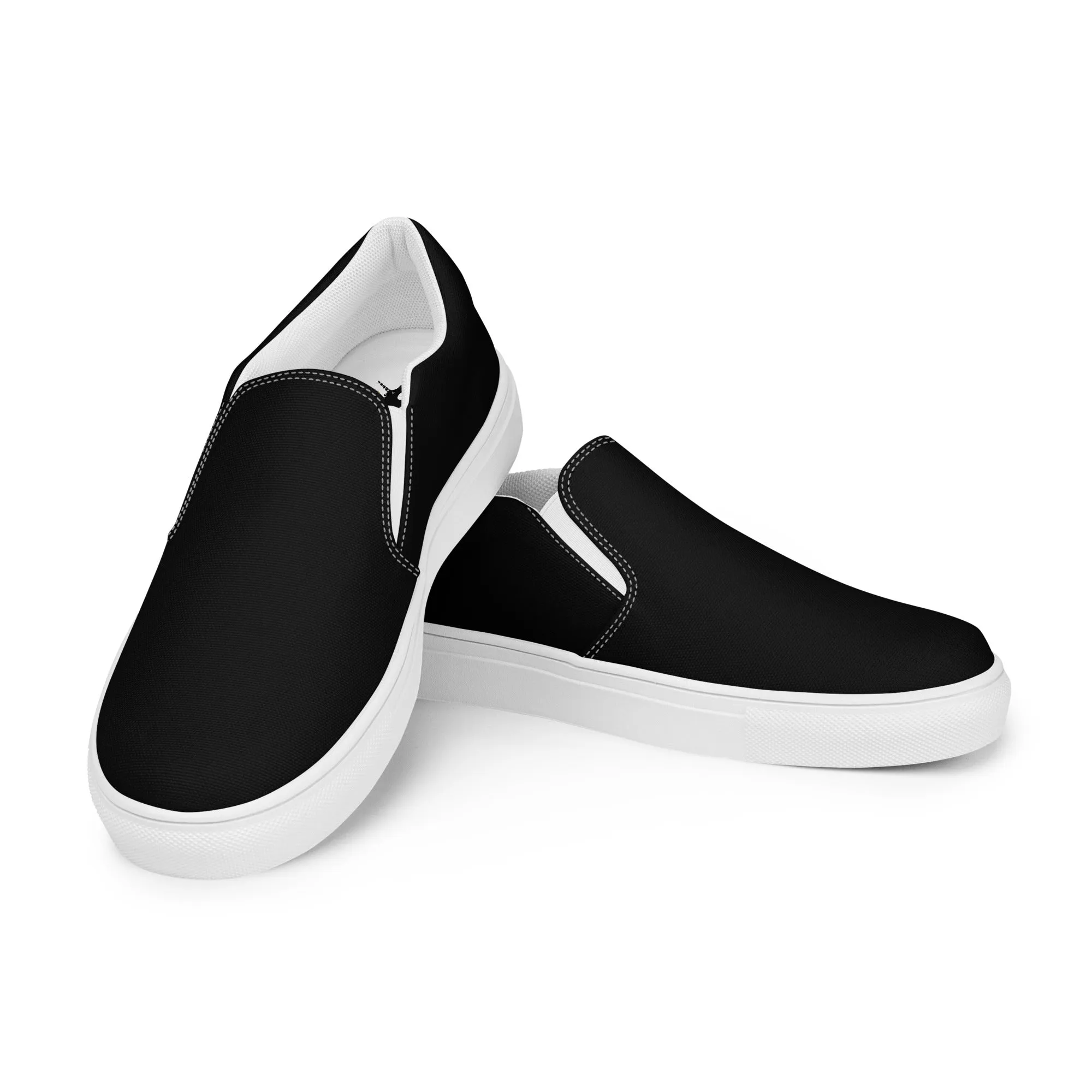 Starry Night (Black & Gold) - Canvas Slip-Ons - Men’s