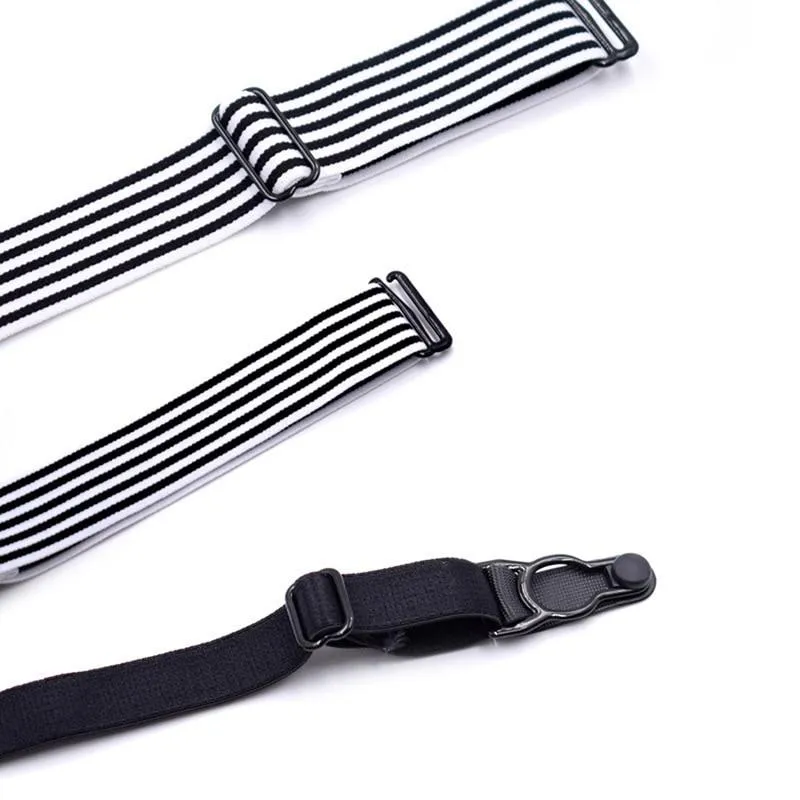 Striped Adjustable Short Shirt Stays 1 Pair