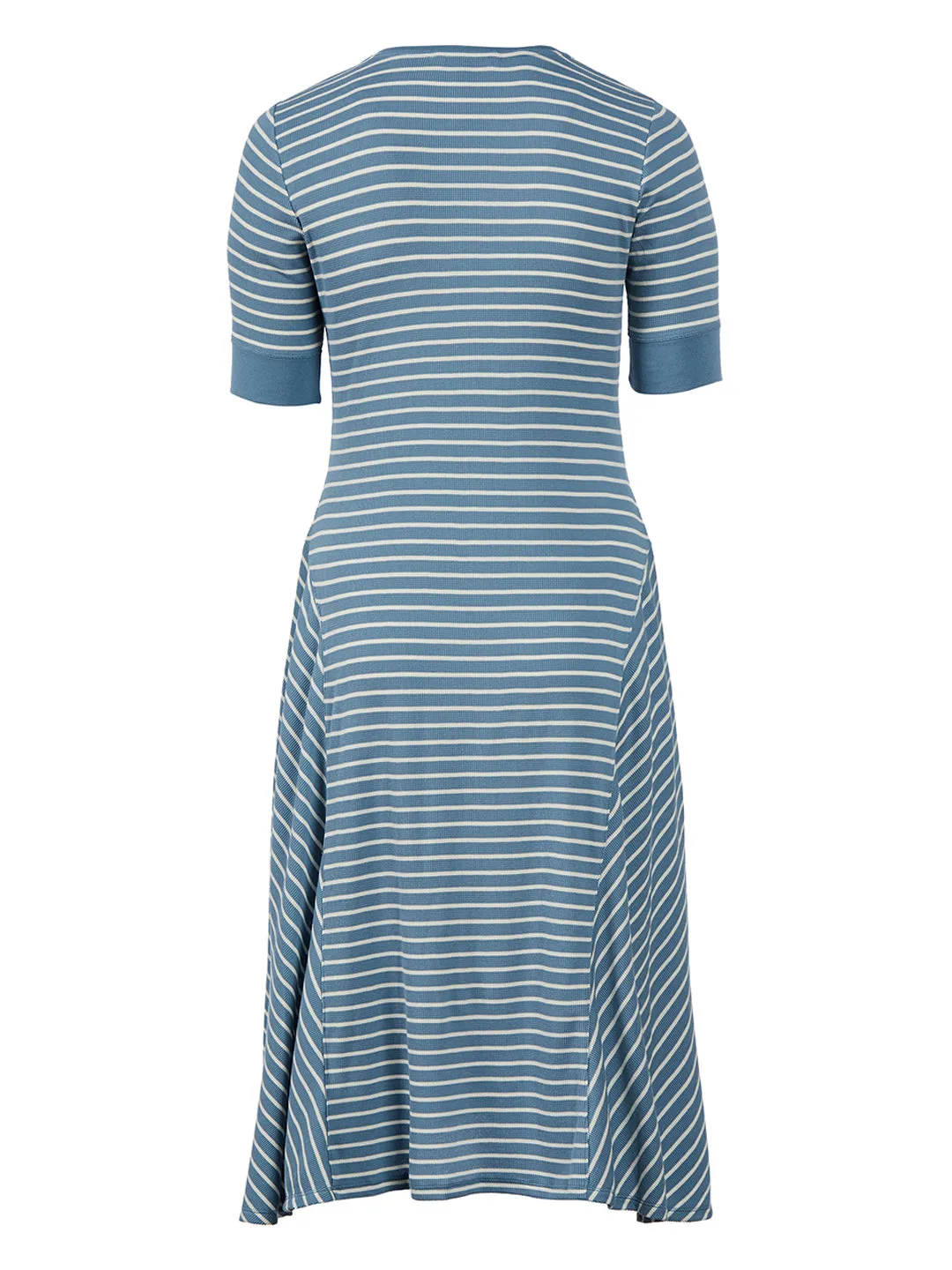 Striped Fit-And-Flare Midi Dress