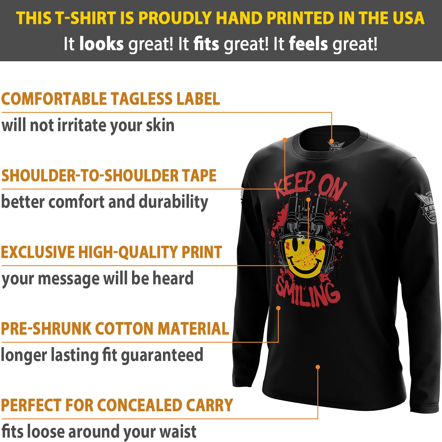 Tactical Smiley Face Long Sleeve Shirt