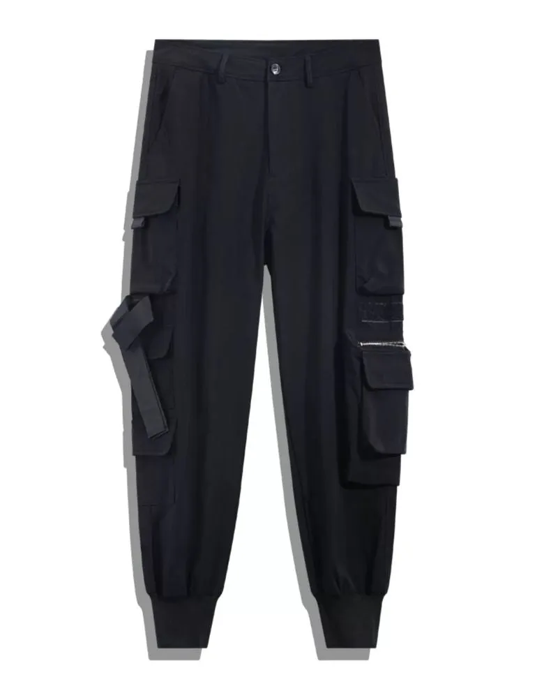 Techwear Black Multi-Pockets Women Cargo Pants