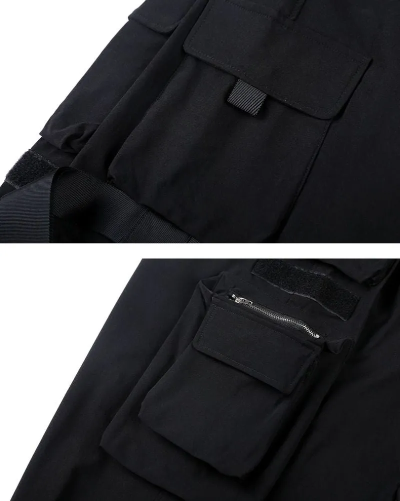 Techwear Black Multi-Pockets Women Cargo Pants