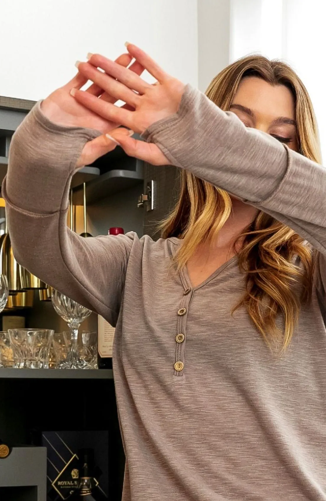 The Slub Henley Top