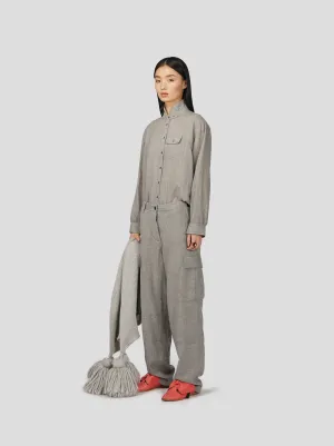 Tokyo Shirt in Ash Wool Cloth