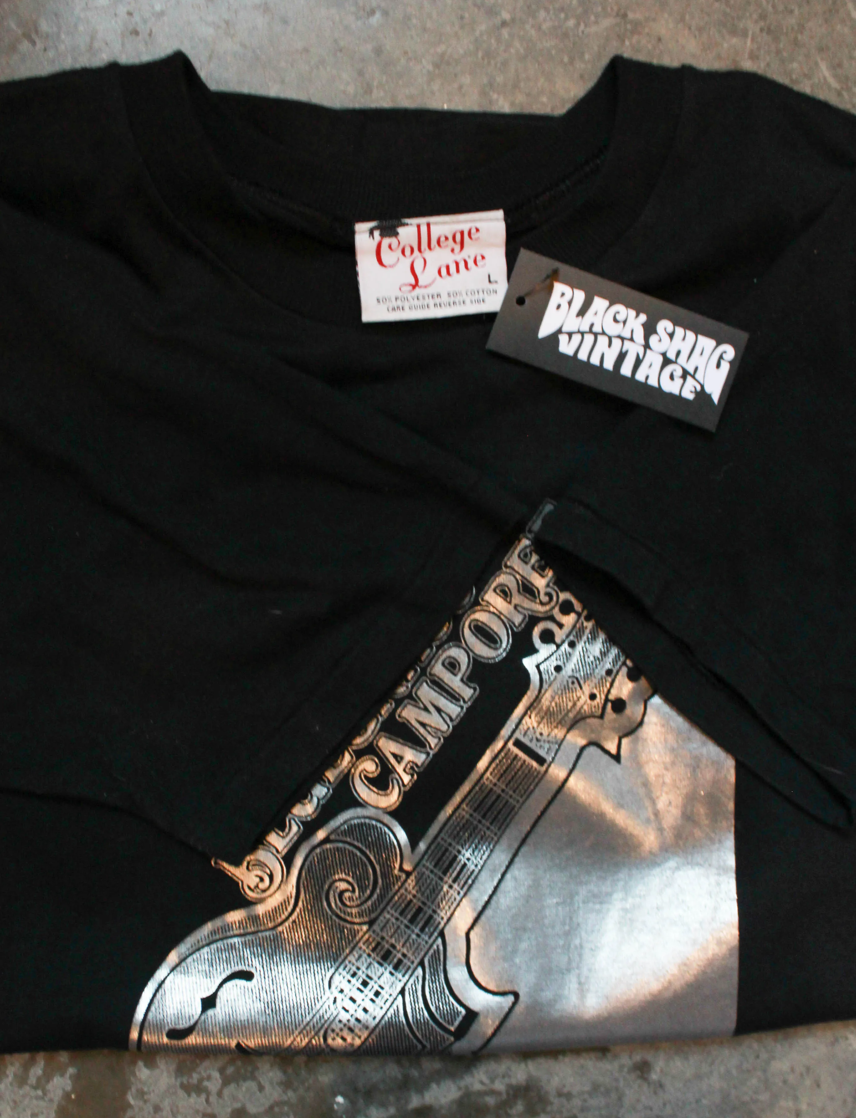 Vintage 1990 Gettysburg Bluegrass Camporee Concert T Shirt Silver Black Unisex Large