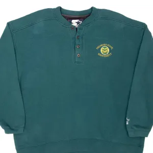 VINTAGE COLORADO STATE UNIVERSITY HENLEY GREEN SWEATSHIRT 1990S XL