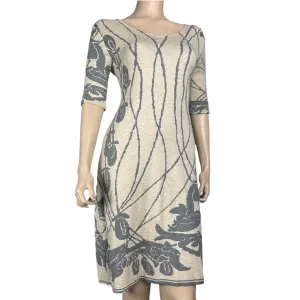 Water Lily Amanda Dress Light Grey and Cream
