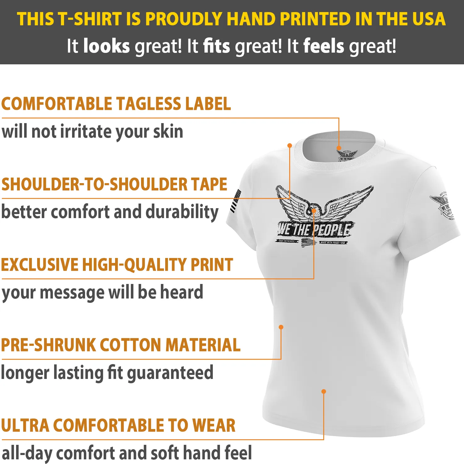We The People Eagle Women's Short Sleeve Shirt