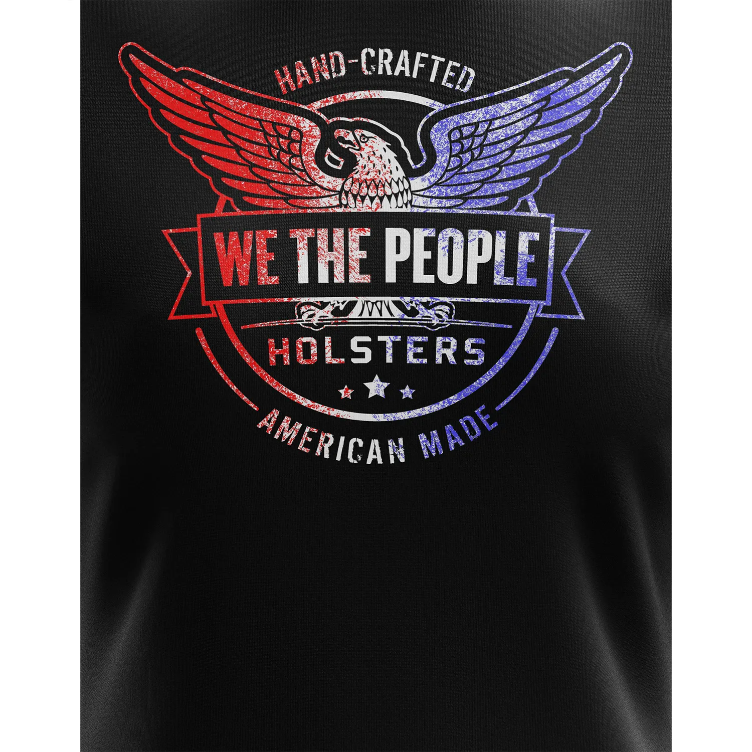 We The People Holsters Distressed Flag Logo Women's Short Sleeve Shirt