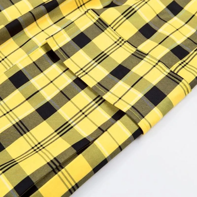 Women's Autumn Casual Loose Plaid High Waist Pants