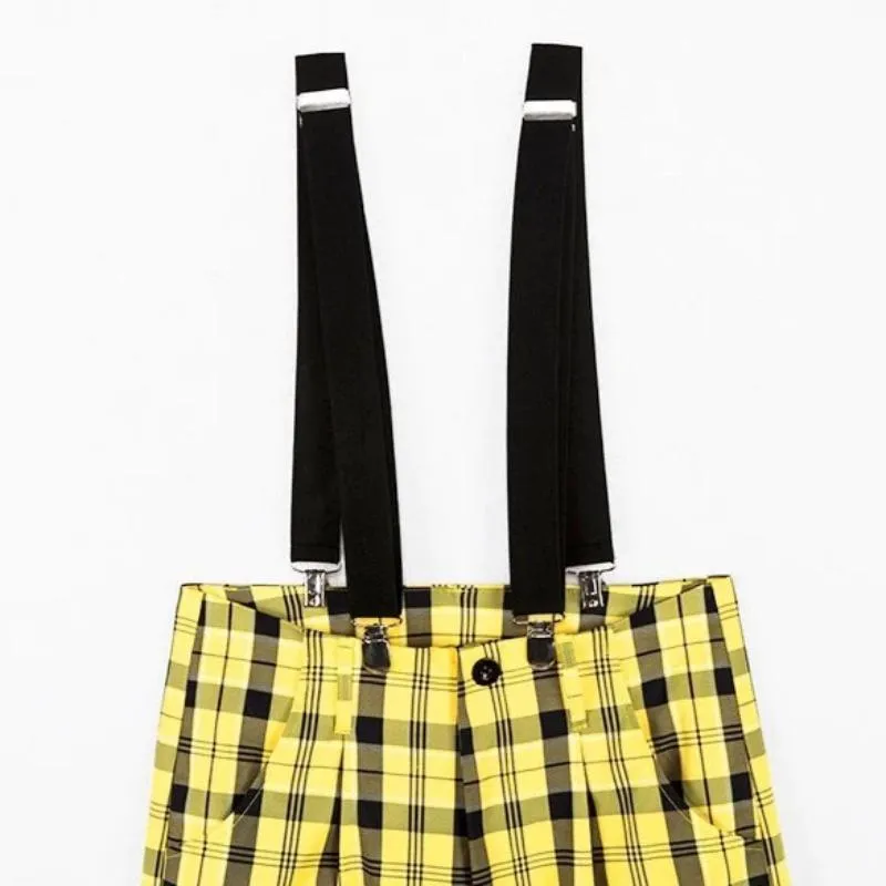 Women's Autumn Casual Loose Plaid High Waist Pants